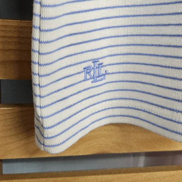 NWT Medium Lauren Ralph Lauren Crewneck Striped T-shirt - Picture 3 of 7